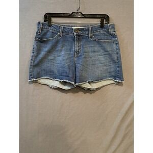 Levi's Booty Shorts Women's 10 Blue Cut Off Frayed Hem 3" Jean Denim Low Rise